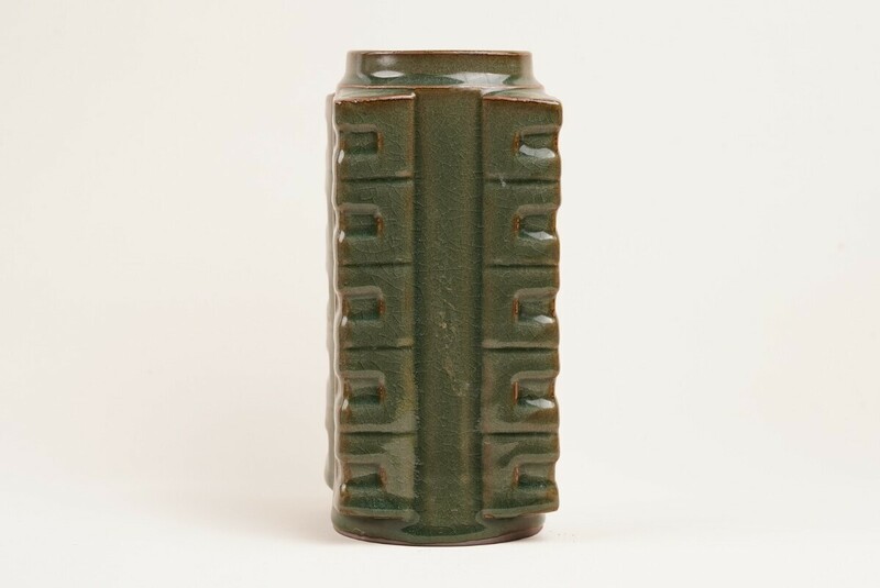 中国 宋 龍泉窯 青磁 花瓶 琮式瓶 古美術 