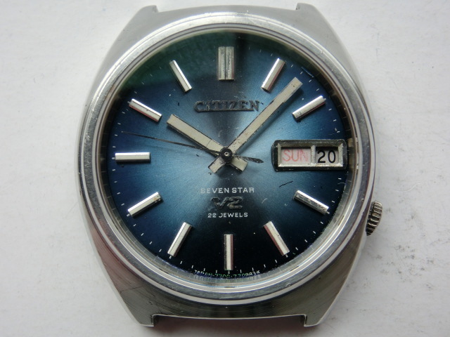 【ベルト無】 シチズン メンズ腕時計 セブンスターV2 オートマチック 自動巻き 青グラディエーション文字盤