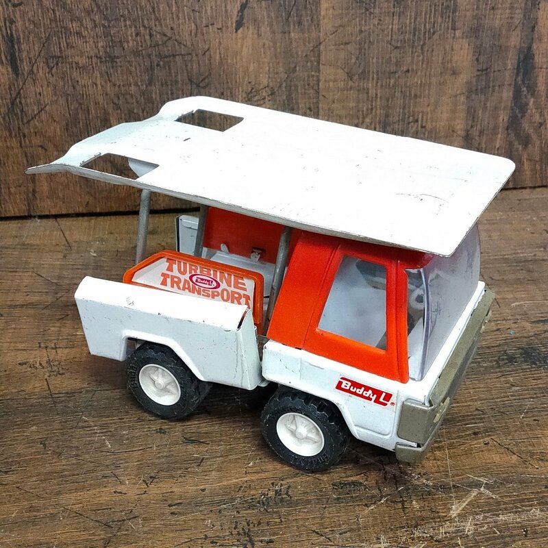 昭和レトロ ブリキ BuddyL トラック ミニカー 輸送車 乗り物 玩具 おもちゃ ヴィンテージ コレクション 全長約20cm　041503/SR18S