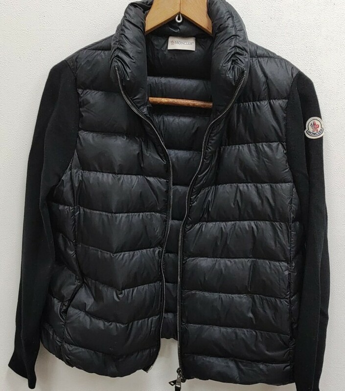 ★MONCLER(モンクレール) ダウンジャケット★サイズS ★レディース★CARDIGAN TRICOT★ G20939800030 M1131 ★黒 長袖/ジップアップ/秋/冬