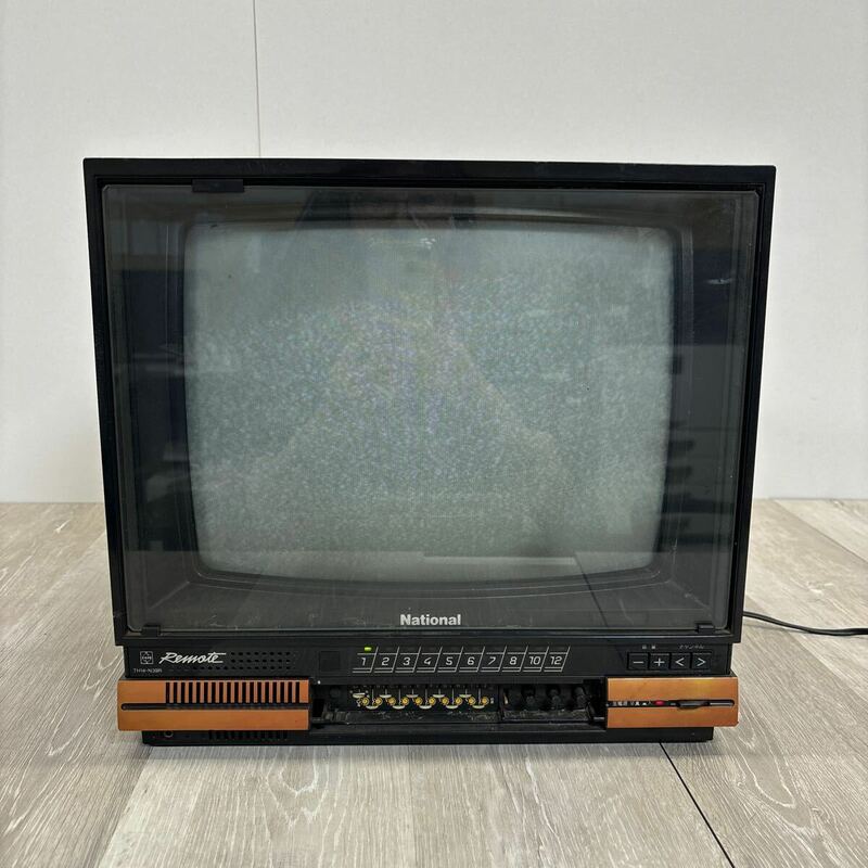 201 ナショナル　カラーテレビ　TH14-N39R ブラウン管テレビ　1985年製　昭和レトロ　通電確認済み　ナショナル　アンティーク