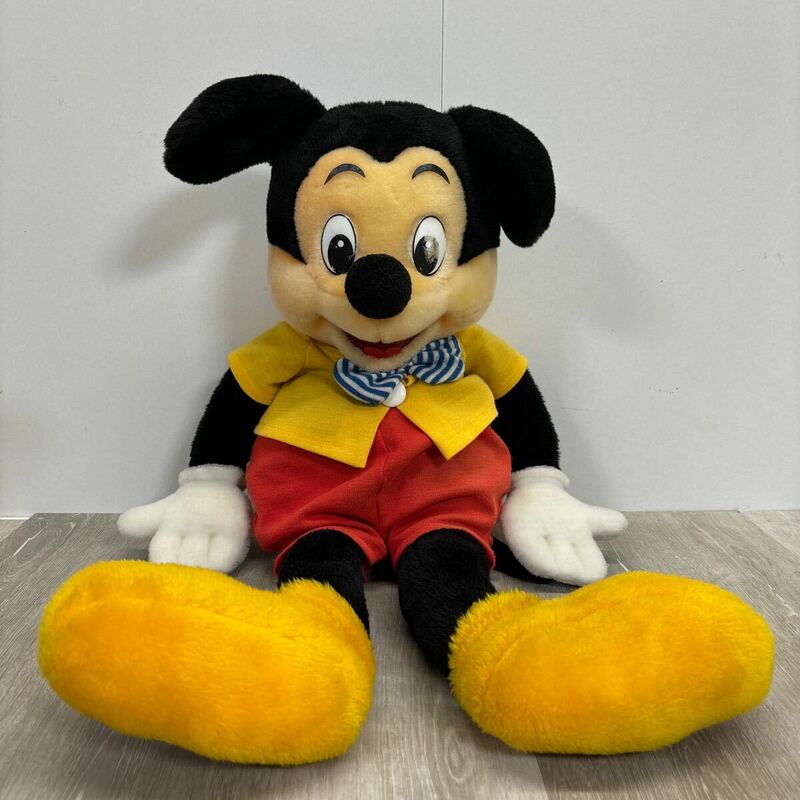 124 当時物　Tokyo Disneyland ミッキーマウス　ぬいぐるみ　レトロ　ディズニー 全長約70cm