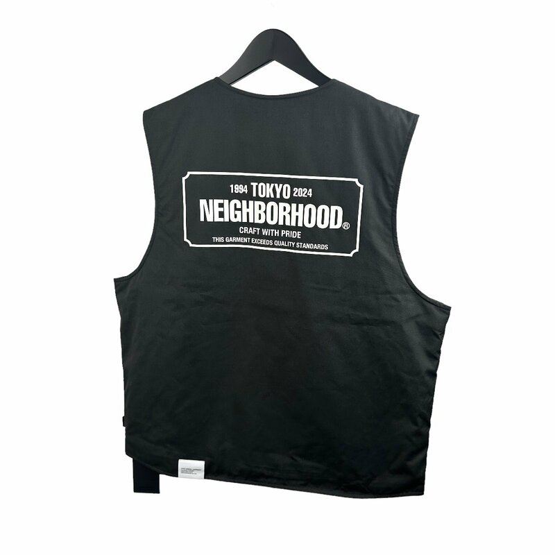 【新品】NEIGHBORHOOD ネイバーフッド　Padded Work Vest Charcoa　パッディドワークベスト 241TSNH-JKM07 サイズ XL