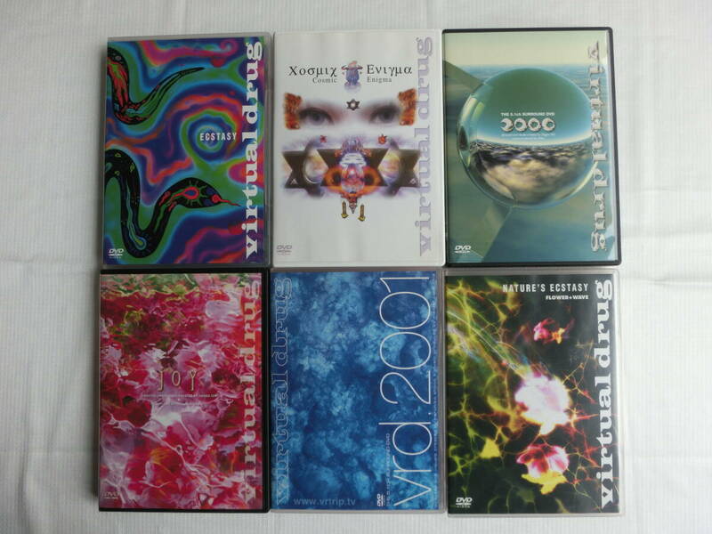 virtual drug ヴァーチャルドラッグ まとめて 6本セット DVD [Vrd.2001,2000,ECSTASY,JOY,NATURE’S ECSTASY,COSMIC ENIGMA]