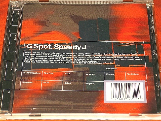 ●WARP●Speedy J●殿堂入名盤●“G Spot”