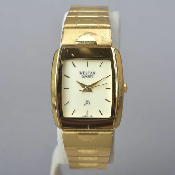 良品 WESTAR ウェスター 腕時計 稼働 18KGOLD 42.7g 6533GPN ゴールド クォーツ ウォッチ ホワイト文字盤 ブランド #N〇703