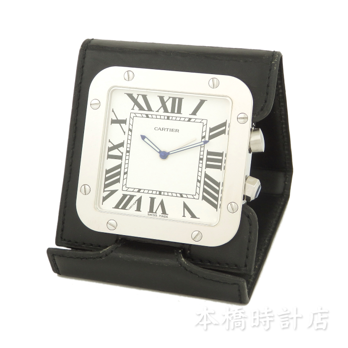 【中古】カルティエ　CARTIER　サントス　トラベルクロック　W0100042　電池交換済み