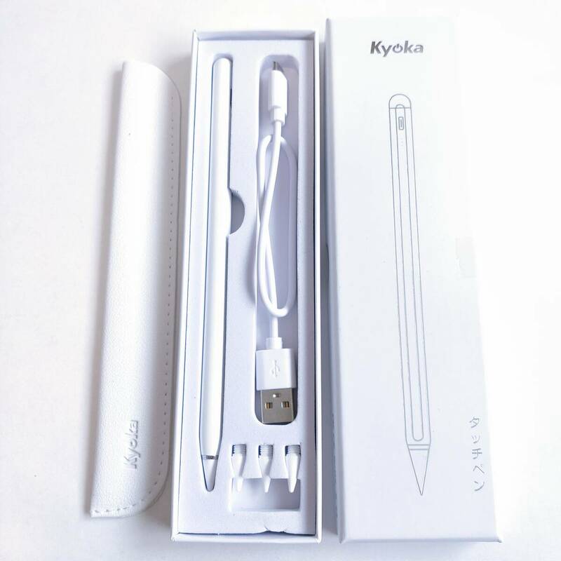 「一円スタート」Kyoka ipad専用 タッチペン ホワイト S6「1円」AKI01_2344