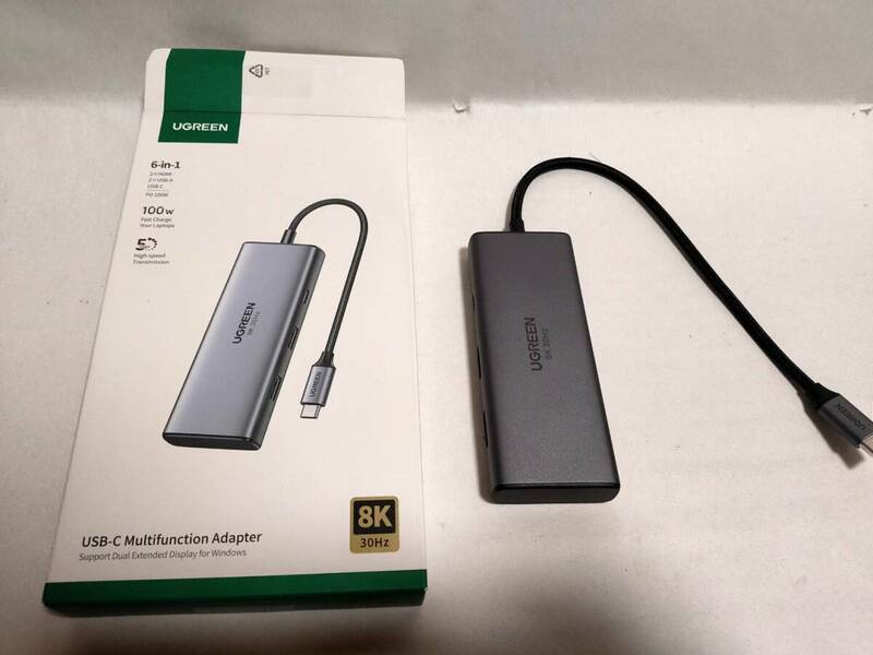 【一円スタート】UGREEN USBcハブ 6-in-1 HDMI USB-A USB c 1円 HAM01_2518