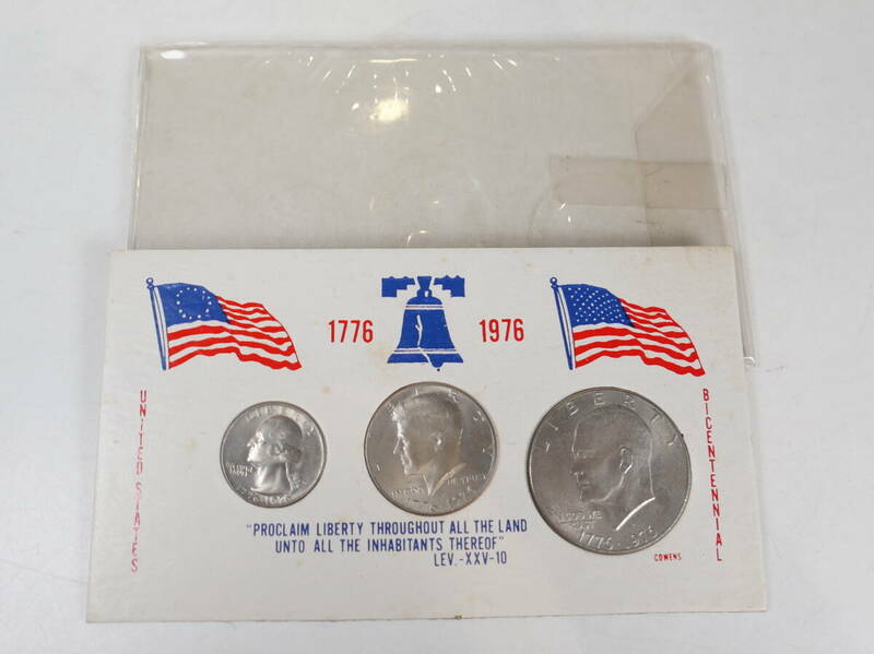 ★USA 1776-1976 アメリカ LIBERTY リバティー コイン 1ドル ハーフダラー クオーター 3種セット