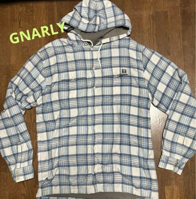 GNARLY(ナーリー) FLANYARD HOOD フーディーネルシャツ L