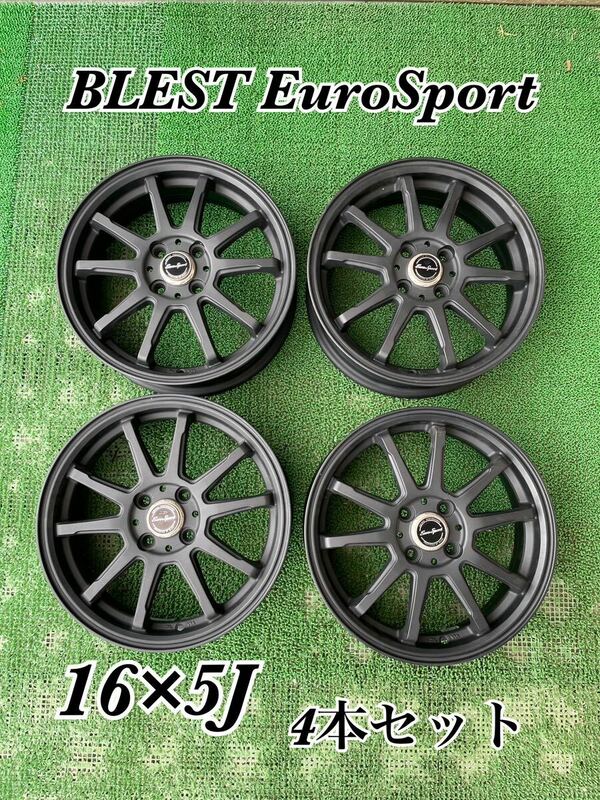 【未使用キズあり】BLEST EuroSport 16×5J 4本セット 4穴マルチホイールアルミホイール off45 