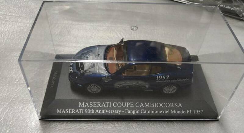 1/43 マセラティ クーペ カンビオコルサ 90周年アニバーサリー 1957年F1 チャンピオン ブルーメタリック maserati　Coupe　Cambiocorsa