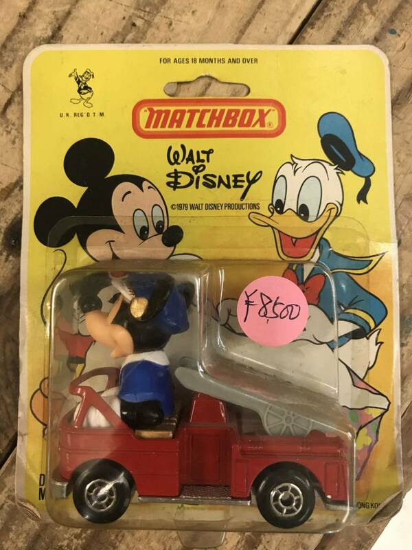 ヴィンテージ☆デッドストック！　マッチボックス　WDP ディズニー　ミッキーマウス　消防車　ダイキャストカー☆レトロ、1979年、ミニカー