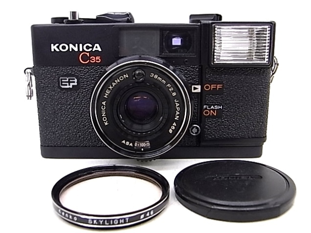 h0965 KONICA C35 EF / KONICA HEXANON 38mm F2.8 46φ　フィルム　カメラ