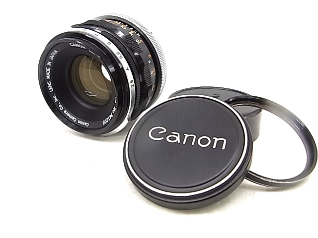 h0863 CANON LENS FL 50mm 1:1.8 キャノン　カメラ　レンズ