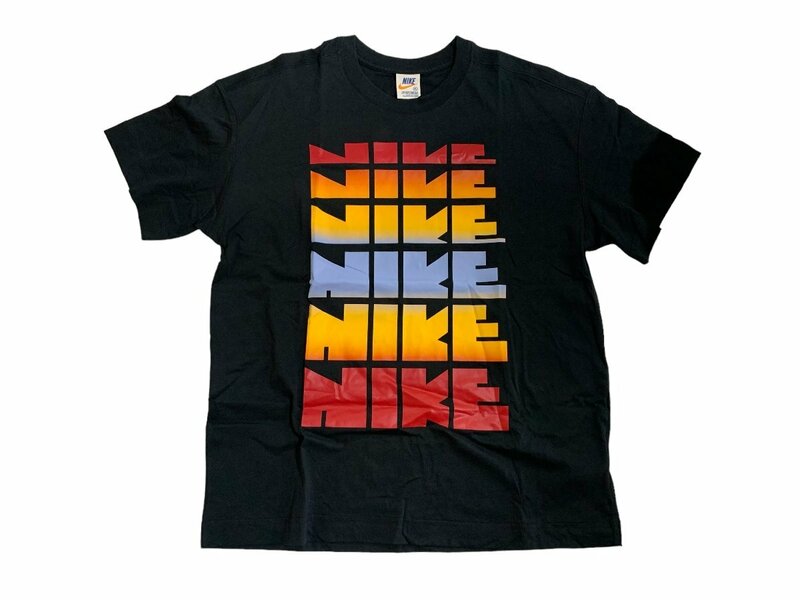 NIKE ナイキ スポーツウェア クラシック ロゴ 6連 ゴツナイキ S/S Tシャツ XLサイズ 黒 BV7634-010 タグ付き保管品