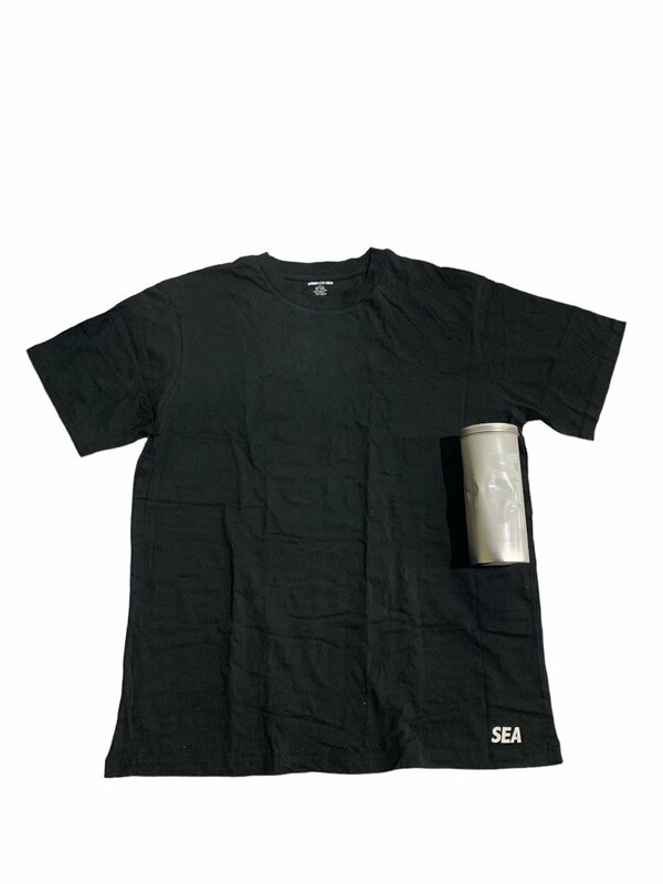 WIND AND SEA ウィンダンシー PLAIN S/S TEE 半袖 Tシャツ 黒 XLサイズ WDS-0-ESS-24-Q1-CS-03 缶付き