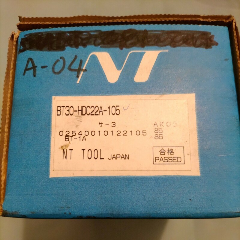 NT TOOL(エヌティーツール)　コレットホルダ BT30-HDC22A-105