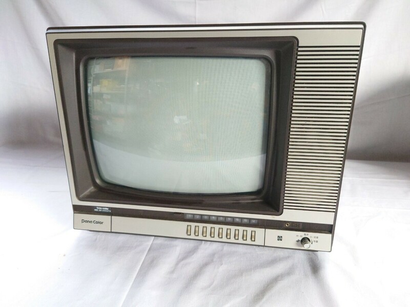 ナショナル カラーテレビ Pana Color TH14-N19M 通電確認 昭和レトロ ブラウン管 81年製
