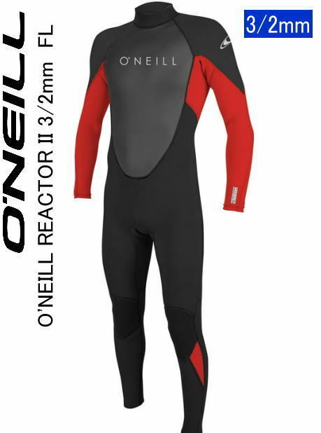 【サイL】ウェットスーツ　オニール　O'NEILL 　REACTOR 3/2mm　II フルスーツ ウェットスーツ　2023　BLACK RED