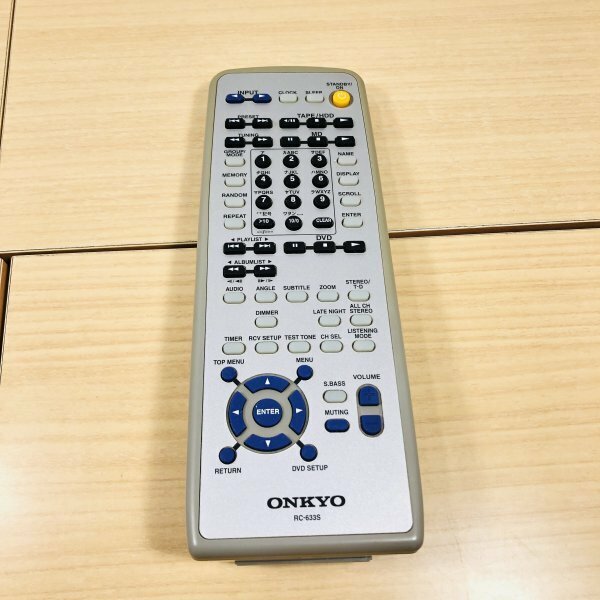 【動作OK/24-04-304】ONKYO オンキョー オーディオリモコン RC-633S