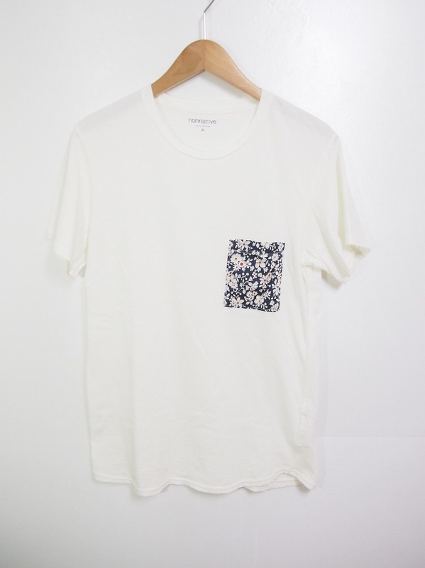 13SS nonnative ノンネイティブ 花柄 ポケット Tシャツ カットソー 白 ホワイト サイズ0 NN-C2355 409J