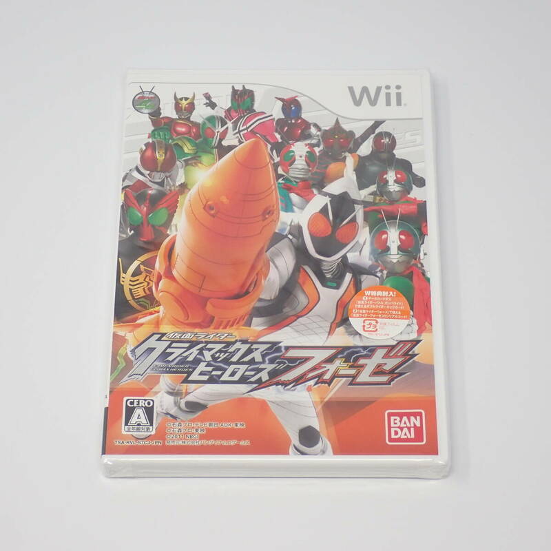 シュリンク未開封品 バンダイナムコ 仮面ライダークライマックスヒーローズ フォーゼ Wii