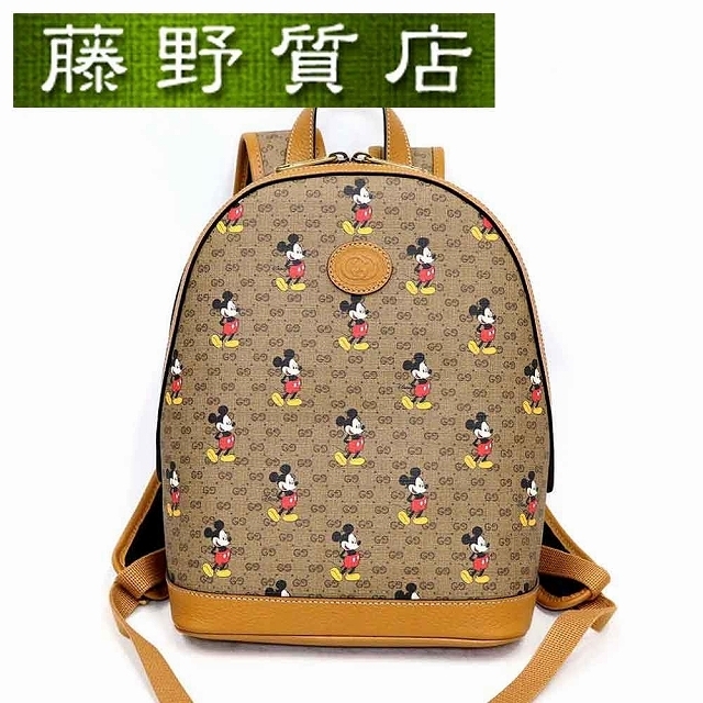 （未使用）グッチ GUCCI ミッキー リュック バックパック バッグ ディズニーコラボ ミニGGスプリーム 箱 Disney 552884 8281