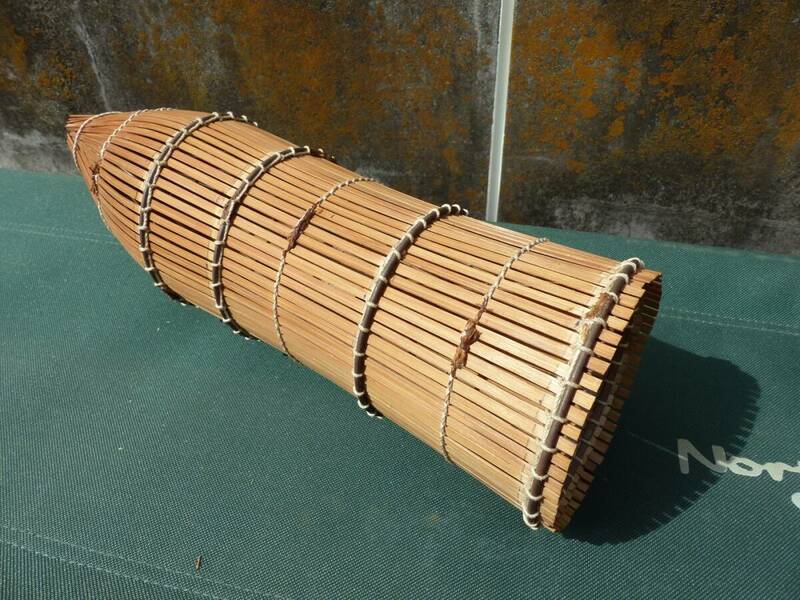 2 うなぎ　鰻筒　竹製　漁具　罠　胴　もんどり (小）