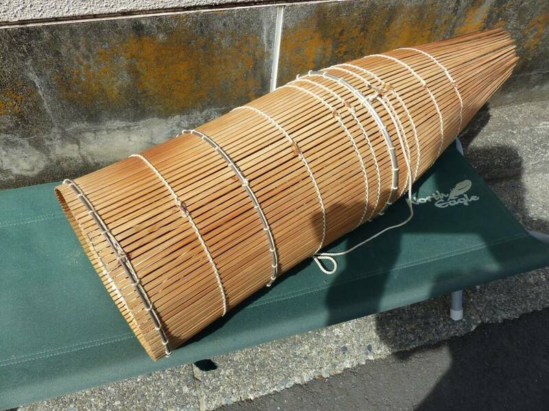 3 うなぎ　鰻筒　竹製　漁具　罠　胴　もんどり (大）