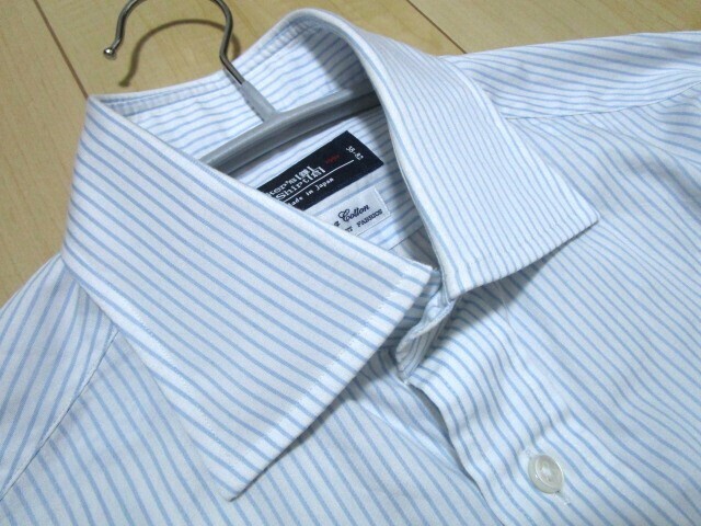 鎌倉シャツ　ストライプシャツ　日本製☆XINJIANG Cotton