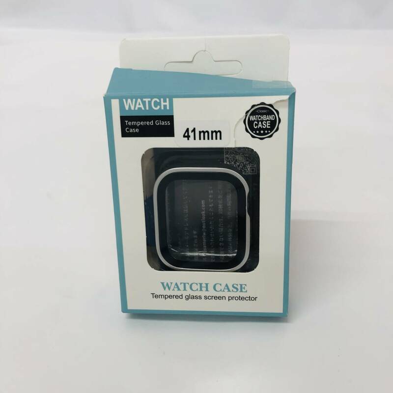★【在庫処分価格】LISAMER Applewatch ケース 41mm シルバー 防水 全面保護☆C04-407a