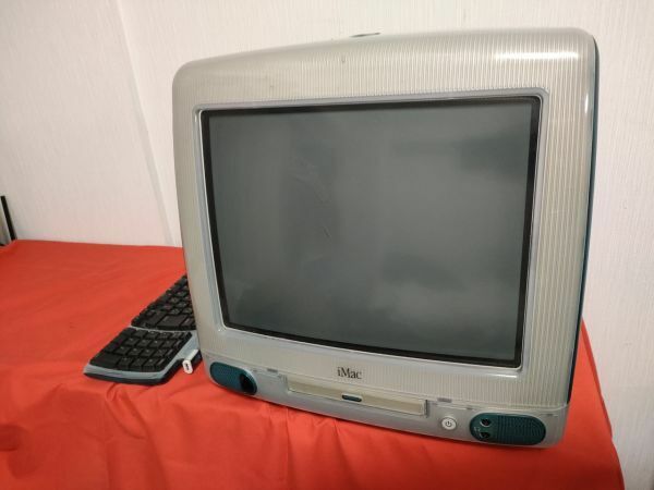 動作未確認 Apple 初代iMac G3 M4984 スケルトンブルー CD/キーボード/マウス付き