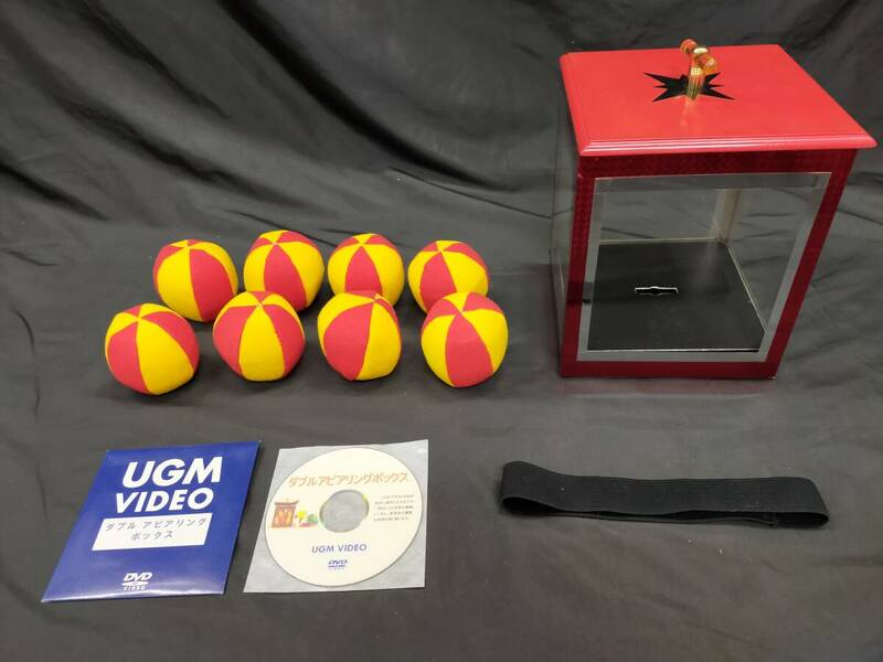 【G567】ダブルアピアリングボックス　UGM　ボール　DVD　クロースアップ　サロン　ステージ　ギミック　マジック　手品