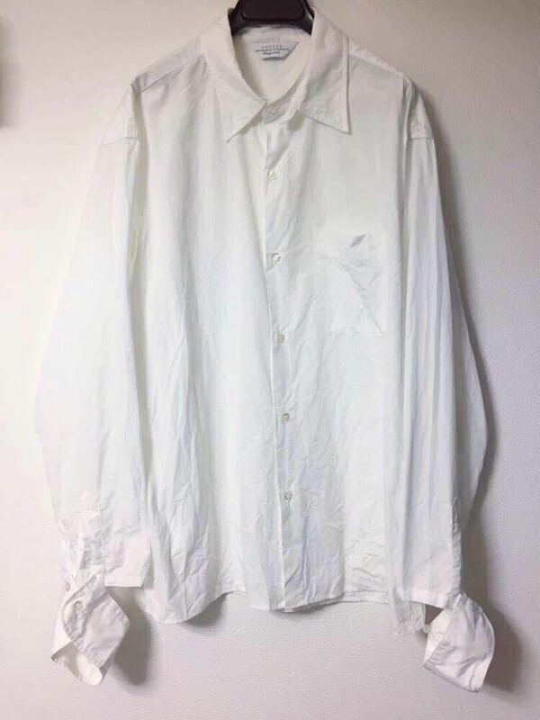 unused 18SS TAKING BIG SHIRTオーバーサイズ 白シャツ 襟 カフ デタッチャブル スタンドカラー ノーカラー シャツ