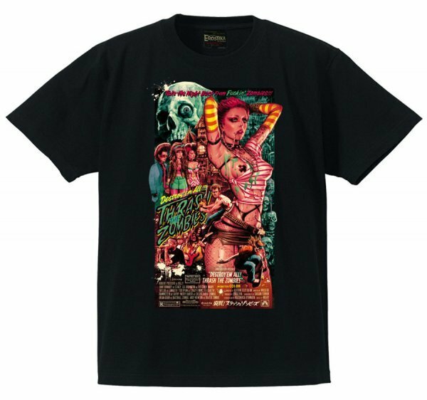 ブラックL ロッキンジェリービーン エロスティカ Tシャツ Rockin' Jelly Bean EROSTIKA Destroy'em All! Thrash the Zombies