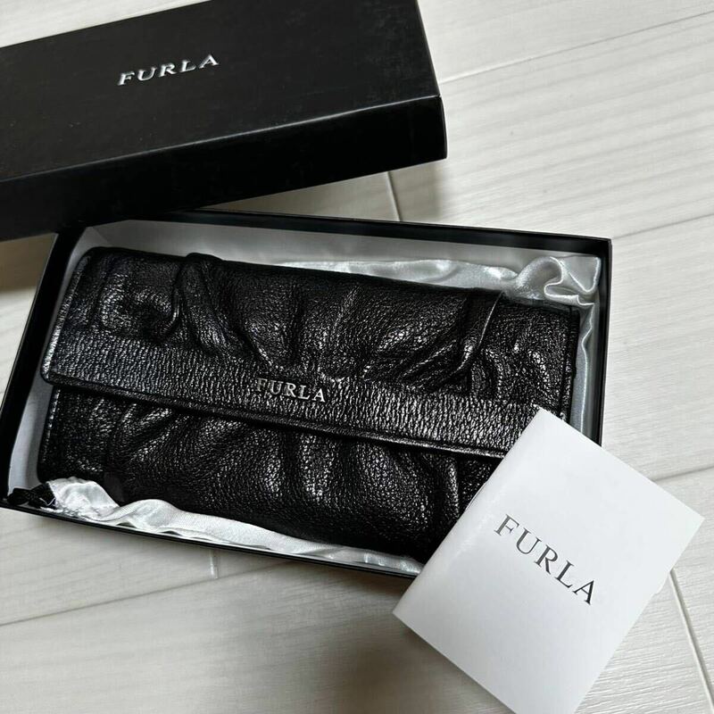 FURLA フルラ 黒 ブラック ロングウォレット 長財布