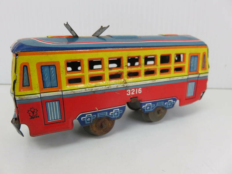 米澤玩具　ブリキ　玩具　路面　電車　バス　遊園地　おもちゃ　ヴィンテージ　