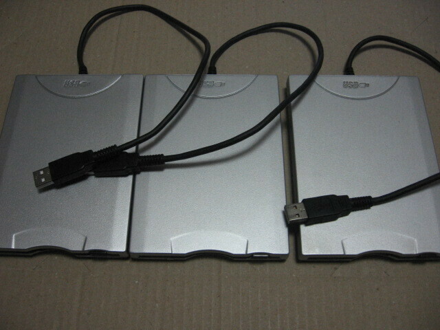NEC USBフロッピーディスクドライブ PC-VP-BU21/OP-210-74502 + PC-VP-BU04/OP-210-74501 3台セット(2+1)