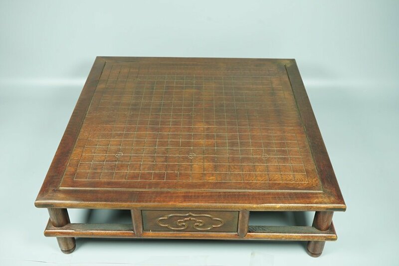 ◆古風堂◆時代物 囲碁 囲碁盤 テーブル サイズ：50cm*50cm*15cm　約3.5kg