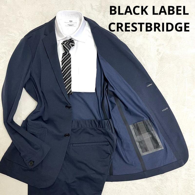 525 BLACK LABEL CRESTBRIDGE ブラックレーベルクレストブリッジ セットアップスーツ ネイビー L