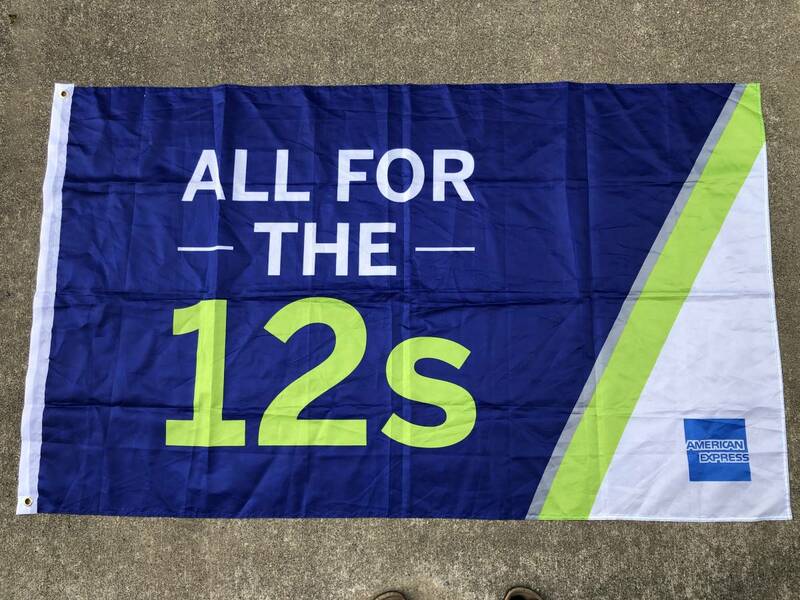 アメリカンエキスプレス/AMERICAN EXPRESS 協賛旗【ALL FOR THE 12S】アメリカ買い付け品 コレクション雑貨 インテリア