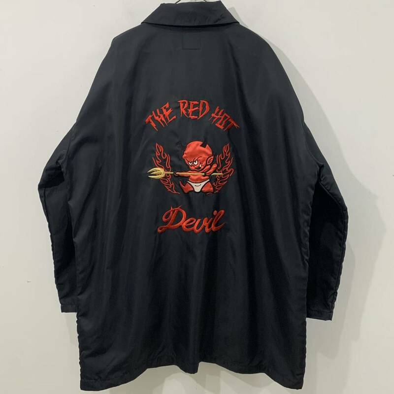DOG TOWN 刺繍ジャケット コーチジャケット THE RED HOT DEVIL ジップアップ ブルゾン オーバーサイズ ドッグタウン【送料一律/同梱可能】