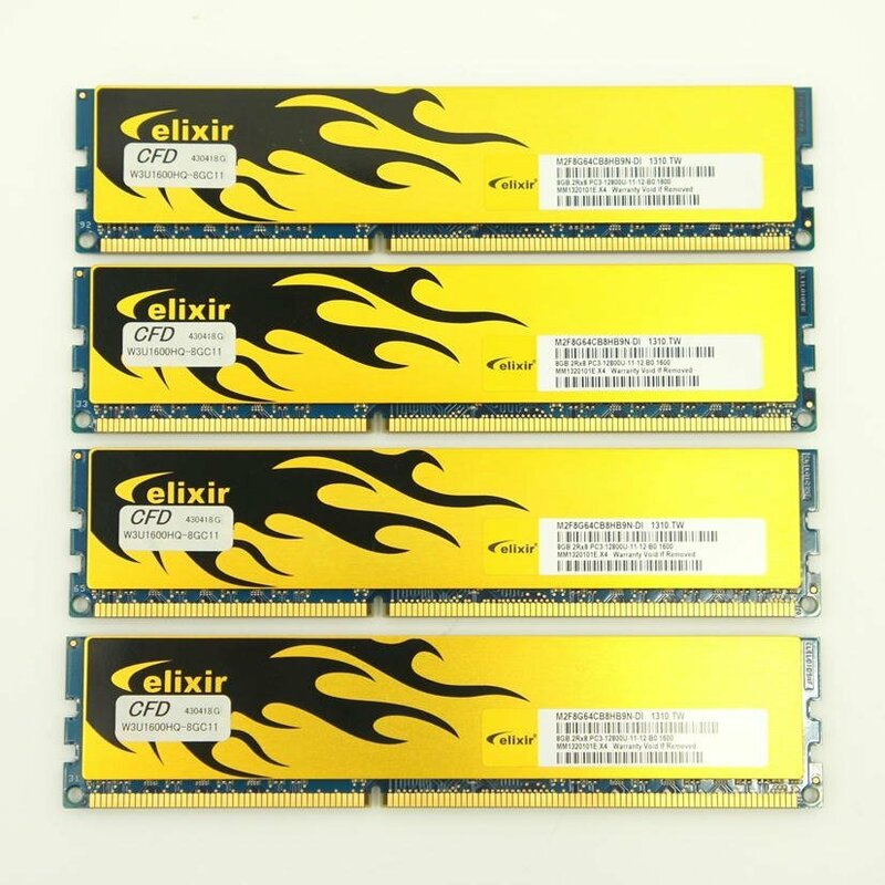 【一般中古】elxir エリクシール/DDR3 8GBメモリ 4枚セット/M2F8G64CB8HB9N-DI/75