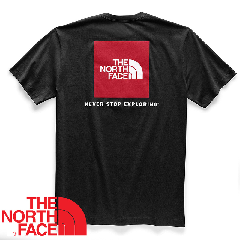 【新品本物 USA購入】THE NORTH FACE ノースフェイス■ RED BOX SS TEE ■ ブラックレッド / XL ■Tシャツ ボックスロゴ 海外限定