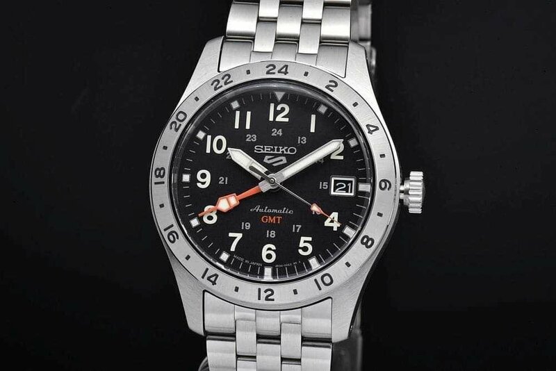 セイコー SBSC011 5スポーツ フィールドシリーズ GMT メンズ SS オートマ 裏スケ 4R34 黒文字盤【正規・新品】