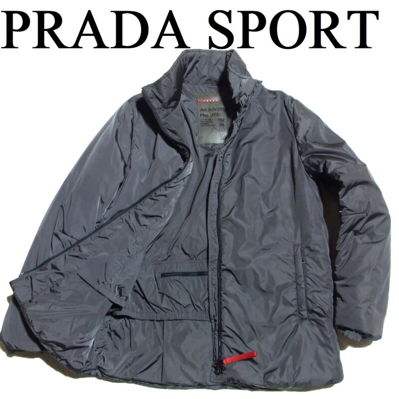 PRADA SPORT プラダスポーツ SGV293 中綿 ナイロン ジャケット コート 48 グレー