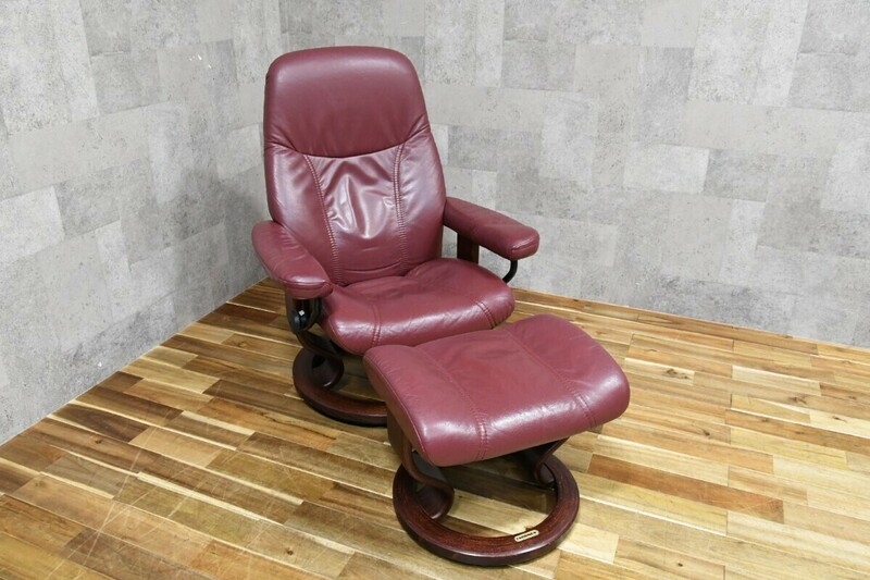 PB4DK42 エコーネス Ekornes ストレスレス Stressless コンサル Consul パーソナルチェア オットマン セット 本革 リクライニングソファ