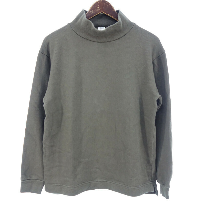 【特別価格】JACKMAN Heavy Pima Sweat Highneckニット カーキ メンズM